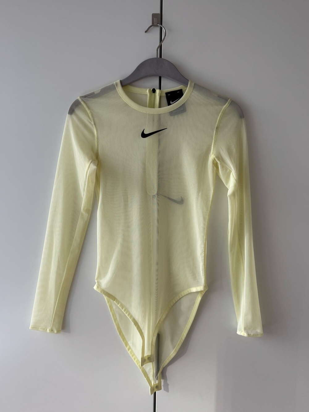 RARE Nike Sportswear City Ready Mesh Bodysuit in Volt – Size XS